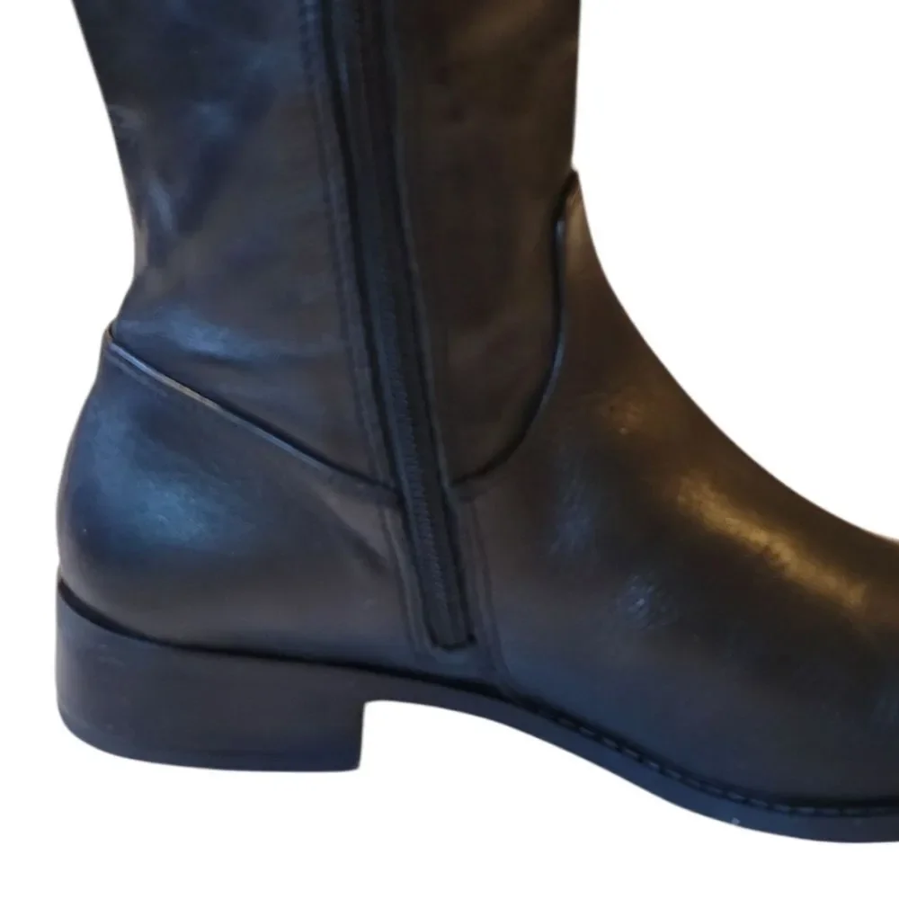 Gianni Bini Jayceson Black Leather Riding Boots Size 5.5 M